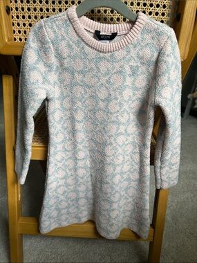 Guess Girls' Pink and Light Blue Knit Casual Dress